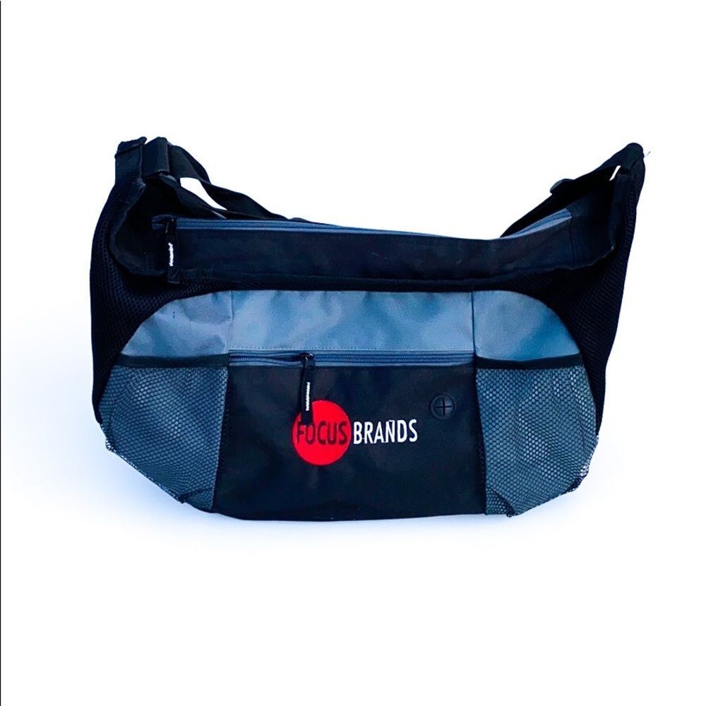 Focus Brands Gray Black Duffle Gym Travel Bag